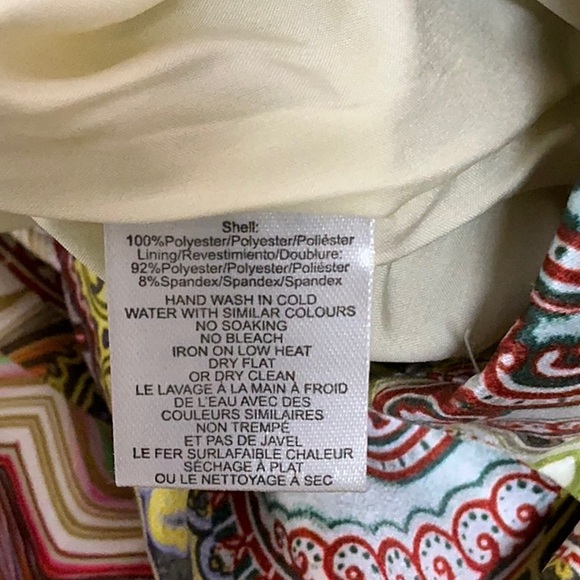 Ciebon Pant Satin wide leg- fully lined fits green red multi high waist NWT - Picture 15 of 16